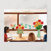 "Dank je, leraar!" Briefkaart (Voorkant)