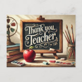 "Dank je, leraar!" Briefkaart (Voorkant)