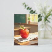 "Dank je, leraar!" Briefkaart (Staand voorkant)