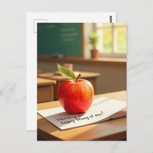 "Dank je, leraar!" Briefkaart (Voorkant / Achterkant)