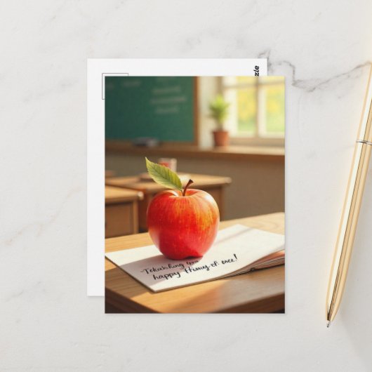 "Dank je, leraar!" Briefkaart (Voorkant / Achterkant in situ)