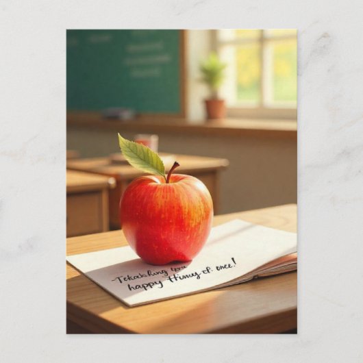 "Dank je, leraar!" Briefkaart (Voorkant)