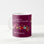 Dank je, leraar. Cadeaubon Koffiemok (Voorkant links)