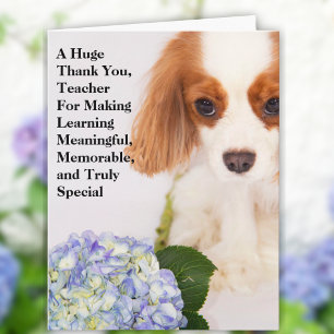 Dank je leraar Cavalier King Charles Kaart