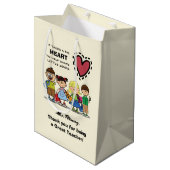 Dank je, leraar. Custom Medium Cadeauzakje (Voorkant Gekanteld)