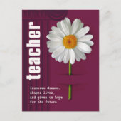 Dank je leraar. Daisy Design Briefkaart (Voorkant)