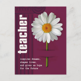 Dank je leraar. Daisy Design Briefkaart