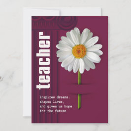 Dank je, leraar. Daisy Design Custom Kaart