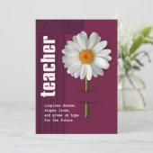 Dank je, leraar. Daisy Design Custom Kaart (Staand voorkant)