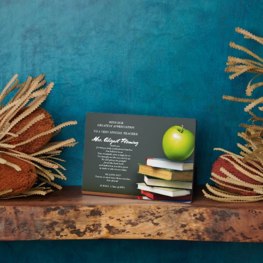 Dank je, leraar. Gepersonaliseerde cadeaus Fotoplaat (Zijkant)