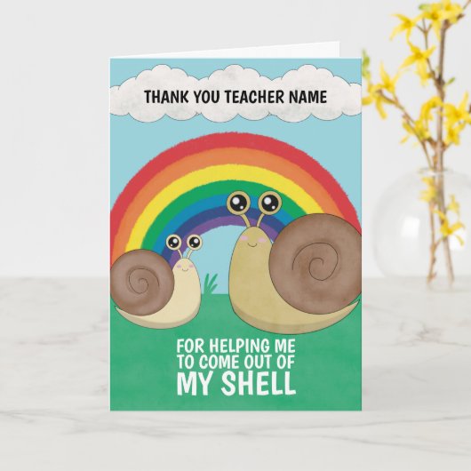 Dank je leraar kaart (Gele Bloem)