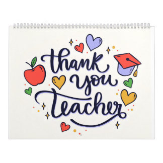 Dank je leraar kalender