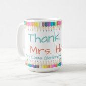 Dank je leraar koffiemok (Voorkant links)