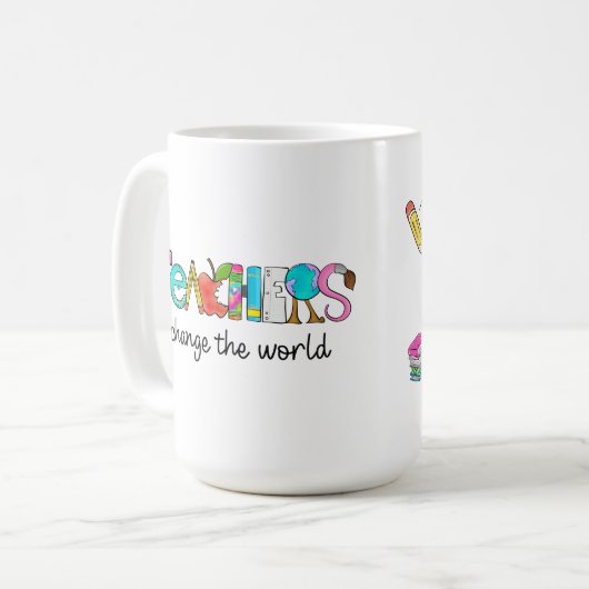 Dank je leraar koffiemok (Voorkant links)