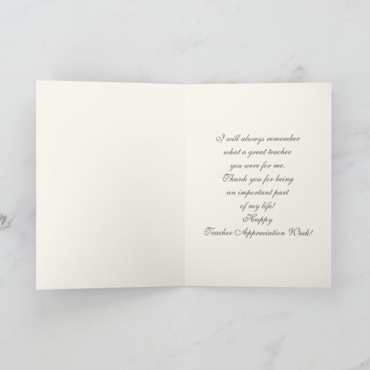 Dank je, leraar. Kunst Kaart (Binnen)