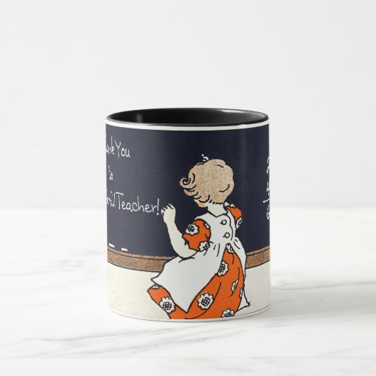 Dank je, leraar.  kunst mok (Midden)