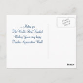 Dank je leraar. Lachende Daisy Briefkaart (Achterkant)