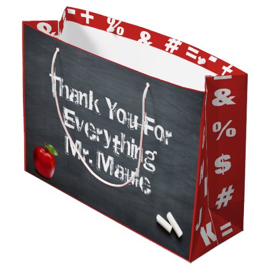 Dank je leraar large cadeautasje (Achterkant Gekanteld)