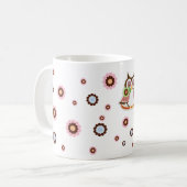 Dank je, leraar. Leuke uilen cadeau Koffiemok (Voorkant links)