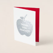 Dank je, leraar. luxe folie kaarten (Voorkant)