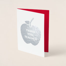 Dank je, leraar. luxe folie kaarten
