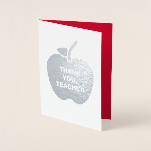 Dank je, leraar. luxe folie kaarten (Voorkant)