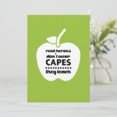 Dank je, leraar. Offerte voor lesgeven | appel Bedankkaart (Staand voorkant)