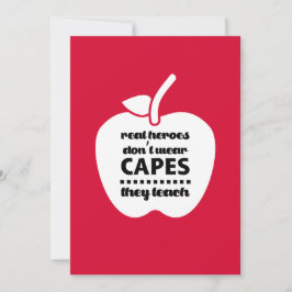 Dank je, leraar. Offerte voor lesgeven | appel Bedankkaart