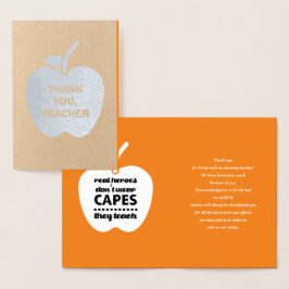 Dank je, leraar. Offerte voor lesgeven | Appelluxe Folie Kaarten