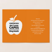 Dank je, leraar. Offerte voor lesgeven | Appelluxe Folie Kaarten (Binnen)