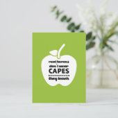 Dank je, leraar. Offerte voor lesgeven Briefkaart (Staand voorkant)