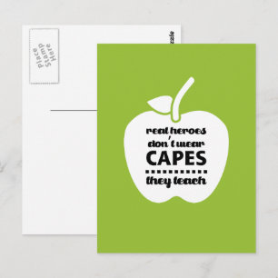 Dank je, leraar. Offerte voor lesgeven Briefkaart