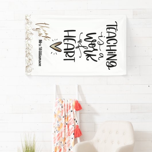 Dank je leraar, Onderwijs is een kunstwerk Spandoek (Insitu)