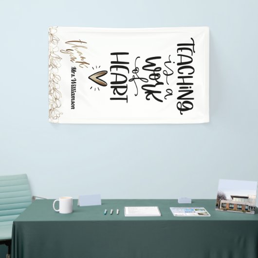 Dank je leraar, Onderwijs is een kunstwerk Spandoek (Beurs)