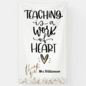 Dank je leraar, Onderwijs is een kunstwerk Spandoek (Verticaal)