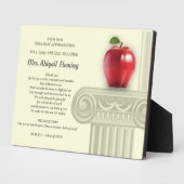 Dank je, leraar. onderwijssymbolen aangepaste naam fotoplaat (Zijkant)