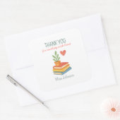 Dank je leraar - oprechte waardering vierkante sticker (Envelop)