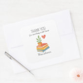 Dank je leraar - oprechte waardering vierkante sticker (Envelop)