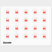 Dank Je Leraar Rode Coquette Strik Ronde Sticker (Vel)