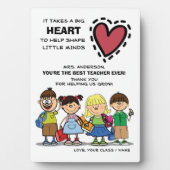 Dank je, leraar. School-Kind en Citaat-Plaque Fotoplaat (voorkant)