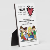 Dank je, leraar. School-Kind en Citaat-Plaque Fotoplaat (Zijkant)