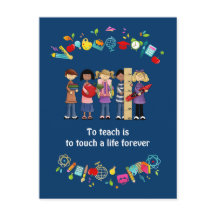 Dank je, leraar. School-kind en -offerte