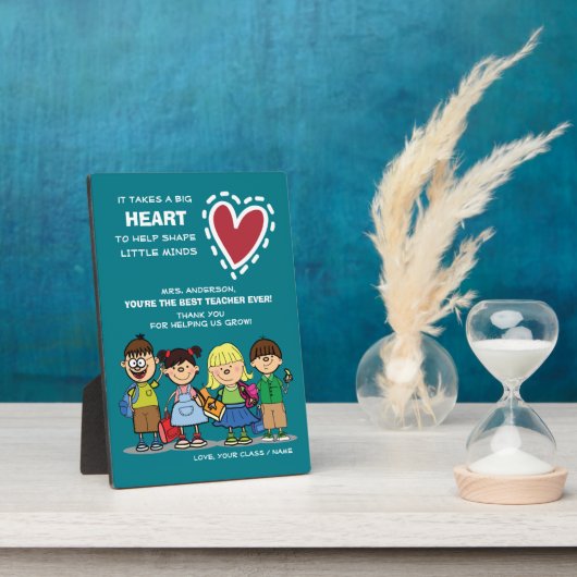 Dank je, leraar. School-Kind en -offerte Fotoplaat (Zijkant)