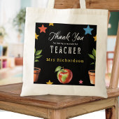 Dank Je Leraar Schoolbord Appel Persoonlijk Tote Bag