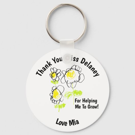 Dank je leraar sleutelhanger (Voorkant)