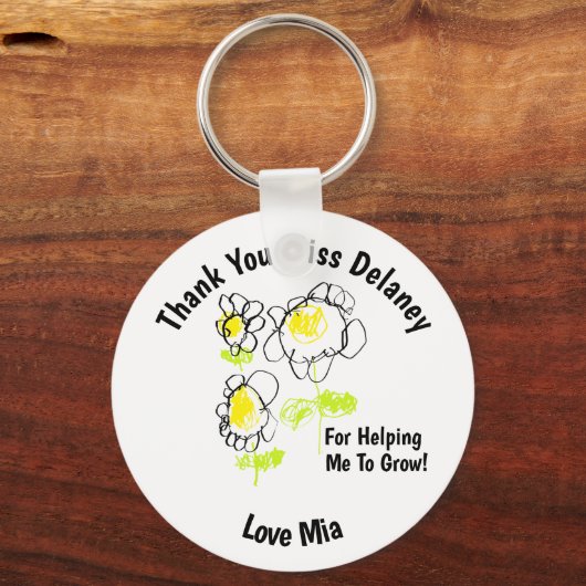 Dank je leraar sleutelhanger (Voorkant)