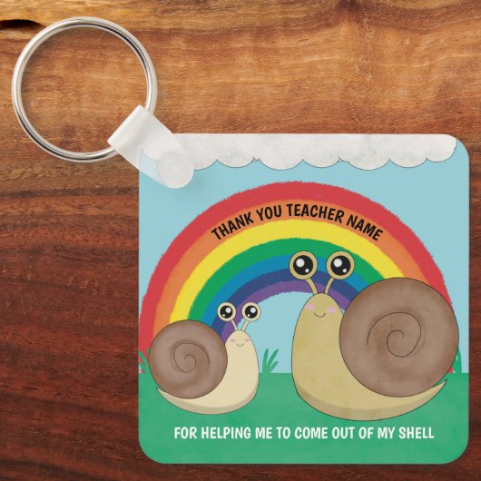 Dank je leraar sleutelhanger (Voorkant)