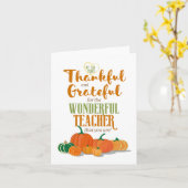 Dank Je Leraar Thanksgiving Thema Kaart (Gele Bloem)