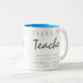 Dank je leraar tweekleurige koffiemok (Voorkant rechts)