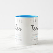 Dank je leraar tweekleurige koffiemok (Center)